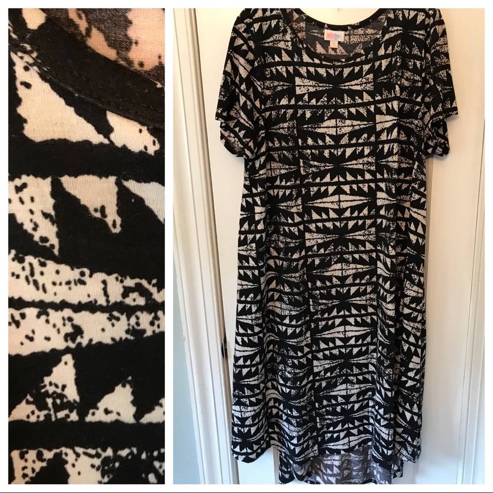 3xl Lularoe Carly Black Pattern EUC